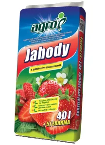 Substrát Agro pro JAHODY s aktivním humusem, balení 40 l + 5 l zdarma