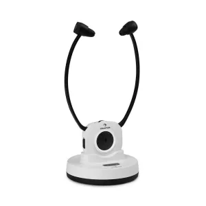 Auna Stereoskop, bežične slušalice sa stetoskopskom konstrukcijom, za uši, 20 m, 2,4 GHz, TV / HiFi / CD / MP3, baterija, bijele