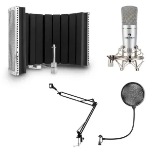 Auna MIC-920 USB, mikrofonski set, V5, mikrofon, nosač za mikrofon, POP filter, apsorpcijski panel