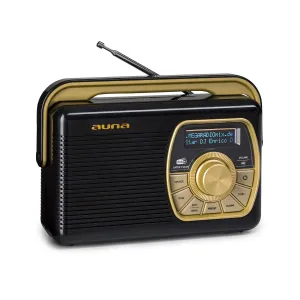 Auna Buddy Digital Radio DAB / DAB + / UKW Bluetooth 5.0 AUX 1Ah Baterija Prijenosni retro #4159