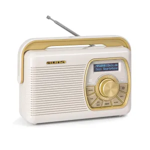 Auna Buddy Digital Radio DAB / DAB + / UKW Bluetooth 5.0 AUX 1Ah Baterija Prijenosni retro #4160