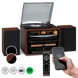 Auna 388-DAB+, stereo sustav, 20W max., vinilne ploče, CD, kaseta, BT, FM/DAB+, USB