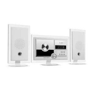 Auna Stereo Sonic, DAB+ stereo sustav, DAB +, CD player, USB, BT, bijela boja