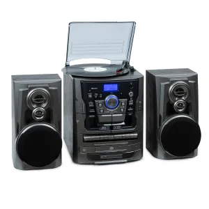 Auna 388 Franklin DAB+, stereo sustav, gramofon, 3 CD playera, BT, kasetofon, AUX, USB priključak