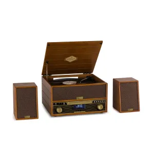 Auna Belle Epoque 1910, retro stereo sistem, gramofon, CD player, zvučnici