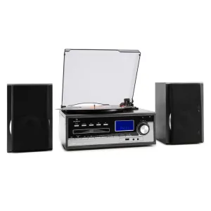 Auna Blackwood, stereo sustav, gramofon, USB MP3 kodiranje, CD, kazetofon, FM, AUX