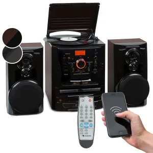 Auna Franklin, stereo sustav, gramofon, 3 CD playera, BT, kasetofon, AUX, USB priključak #5232