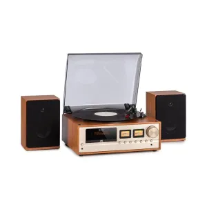 Auna Oxford, retro stereo sustav DAB +/FM radio prijamnik, bluetooth funkcija, vinyl ploče, CD , AUX ulaz,  šampanjca