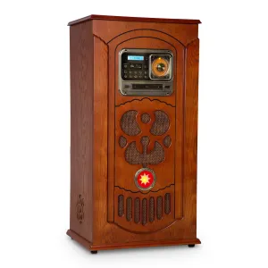 Auna Musicbox, jukebox, gramofon, CD player, BT, USB, SD, FM tuner, drvo