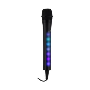 Auna Kara Dazzl karaoke mikrofon sa LED svjetlosnim efektom, crna boja