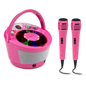 Auna SingSing BT, karaoke sustav, 2 x mikrofon, CD player, BT, LED svjetlosni efekt, prijenosni #3164