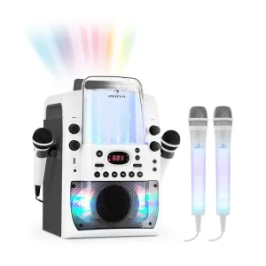 Auna Kara Liquida BT, siva boja + Dazzl set mikrofona, karaoke uređaj, mikrofon, LED osvjetljenje