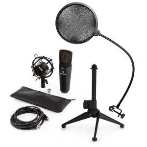Auna MIC-920B USB, mikrofon set V2 – kondenzatorski mikrofon, stalak, pop filter