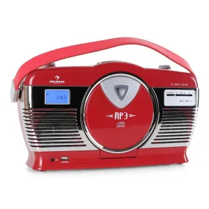 Auna RCD-70, Retro Vintage Prijenosni Radio, FM, CD/MP3, USB #281615