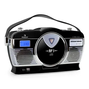 Auna RCD-70, Retro Vintage Prijenosni Radio, FM, CD/MP3, USB #398050