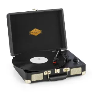 Auna Peggy Sue, gramofon, stereo zvučnik, USB priključak, crna/zlatna boja