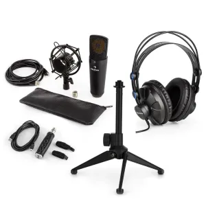Auna MIC-920B USB, mikrofon set V2 – slušalice, kondenzatorski mikrofon, stalak, pop filter