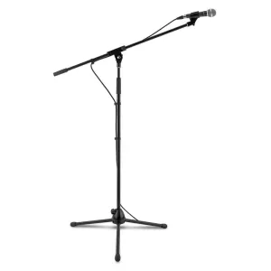 Auna KM 02, 3 x 4-dijelni set za mikrofon, crni, mikrofon, stalak, dodatak, 5 m kabal