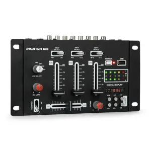 Auna Pro DJ-21 DJ-mikseta, bluetooth, USB, crna boja