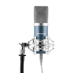 Auna Pro MIC-900BL, plava, USB, kondenzatorski mikrofon, kardioidni, studijski