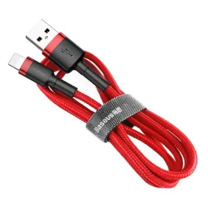 Baseus Cafule Durable Nylon Braided kabel USB / Lightning QC3.0 2m, crvena