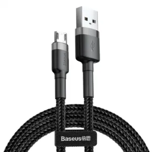 Baseus Cafule kabel USB / Micro USB QC 3.0 1.5A 2m, crno/siva #362296