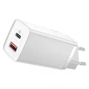 Baseus GaN2 Lite punjač USB / USB-C 65W, bijela