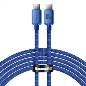 Baseus Crystal Shine kabel USB-C / USB-C 5A 100W 2m, plava #361981