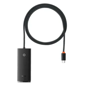 Baseus Lite HUB adapter USB-C - 4x USB 1m, crno
