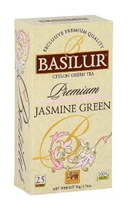 Aromatizovaný zelený čaj, Basilur Premium Jasmine Green, porcovaný bez přebalu, 25 sáčků