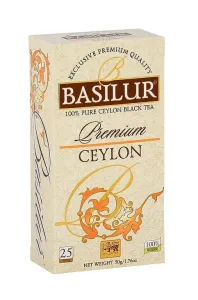 Černý čaj, Basilur Premium Ceylon, porcovaný bez přebalu, 25 sáčků