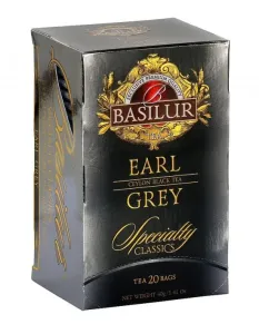 Černý čaj, Basilur Specialty Earl Grey, porcovaný s přebalem, 20 sáčků