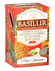 Mix ovocných čajů, Basilur Fruit Infusions Vol. 2, porcovaný s přebalem, 20 sáčků