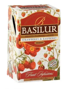 Ovocný čaj, Basilur Fruit Strawberry and Raspberry, porcovaný s přebalem, 25 sáčků