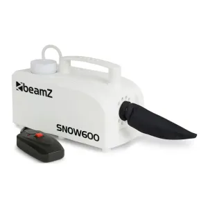 Beamz SNOW 600, 600 W, bijeli, uređaj za snijeg, 0,25 l posuda, 5 m kabelsko daljinsko upravljanje