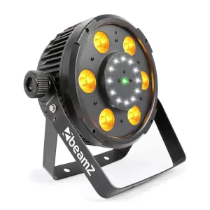 Beamz BX100 PAR, LED reflektor, 6x6 W 4-v-1-RGBW-LED dioda, 12x Strobe-LED dioda, RG-Laser