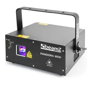 Beamz Pandora 1200, TTL RGB laser, 12/23 DMX kanala, klasa: 4, crni