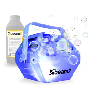 Beamz B500LED, set stroj za mjehuriće od sapunice, RGB LED efekt u boji, 1 l tekućine