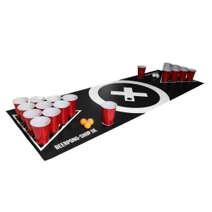 BeerCup Baseliner, podloga za beer pong, audio, ručke, držač za loptice, 6 loptica