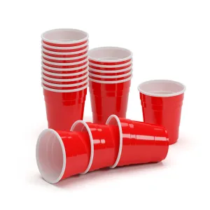 BeerCup Nadal, crvene štamplice za zabavu, 2 oz, 50 ml, čaše za alkohol, višekratne, čvrste #4434