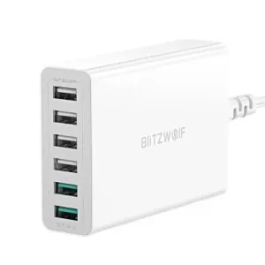 Blitzwolf BW-S15 punjač 6x USB QC 60W, bijela #362390