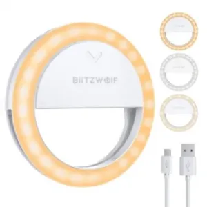 Blitzwolf BW-SL0 Selfie Ring Light svjetlo za mobitel, bijela #362377