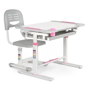 Blumfeldt Tommi XL, dječji set stol i stolica, radni stol podesiv po visini i ergonomska stolica, od 4-10 godina #276549