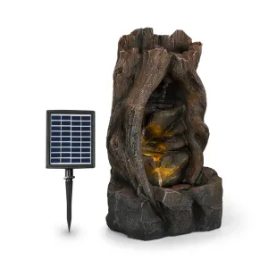 Blumfeldt Magic Tree, solarna fontana, 2,8 W, poliresin, 5 sati, baterija, LED rasvjeta, izgled drva