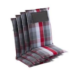 Blumfeldt Donau, jastuk za stolicu, visoki naslon, za vrtnu stolice, poliester, 50 × 120 × 6 cm, 4 x podloška #3937
