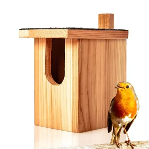 Blumfeldt Kućica za ptice za crvendaće, priprema za vješanje, asfaltni krov, drvo crvenog cedra