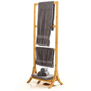 Blumfeldt Stalak za ručnike, 3 razine, 40 x 104,5 x 27 cm, dizajn ljestvi, bambus