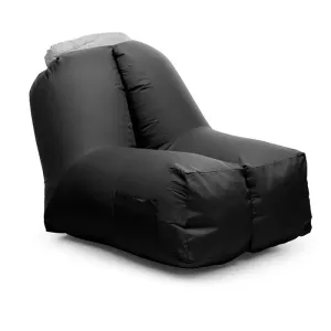 Blumfeldt Airchair, fotelja na napuhavanje, 80x80x100cm, ruksak, mogućnost pranja, poliester, crna