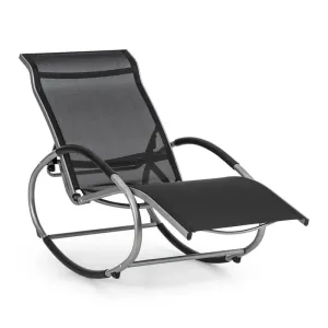 Blumfeldt Santorini, stolica za ljuljanje, ležaljka, aluminij, crna boja
