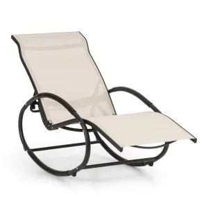 Blumfeldt Santorini, stolica za ljuljanje, ležaljka, aluminij, poliester, bež boja